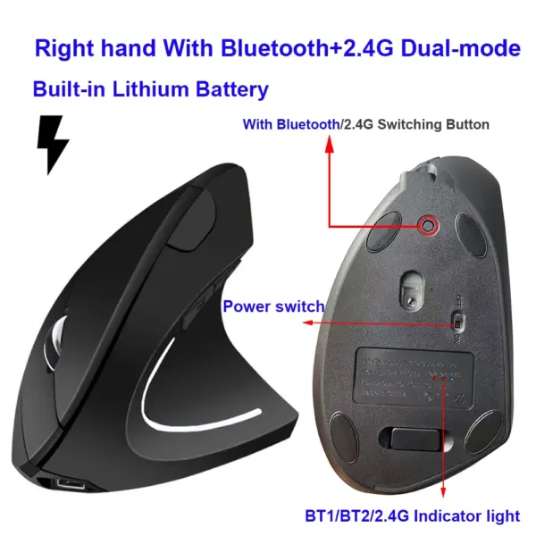 Ergonomic Wireless Vertical Mouse for Both Hands - Image 9