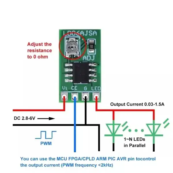 Adjustable DC LED Driver Module for USB Lights - Image 2