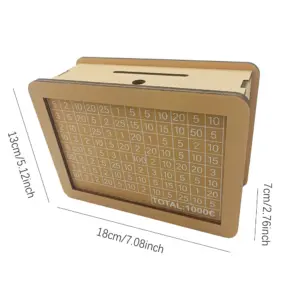 Wooden Cash Savings Box with Currency Target 12 Sdc6bbe2ab45a499586c62b926a6b634di