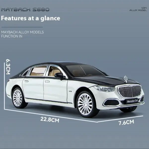 Mercedes Benz Maybach S680 Diecast Model Car - Image 4