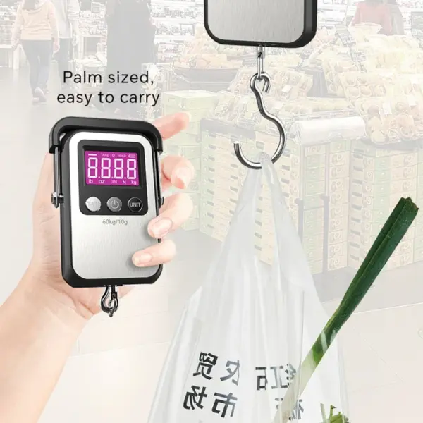 60kg Digital Hanging Luggage Scale with LCD Display - Image 5