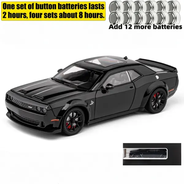 1:24 Dodge Challenger Hellcat Redeye Diecast Model - Image 7