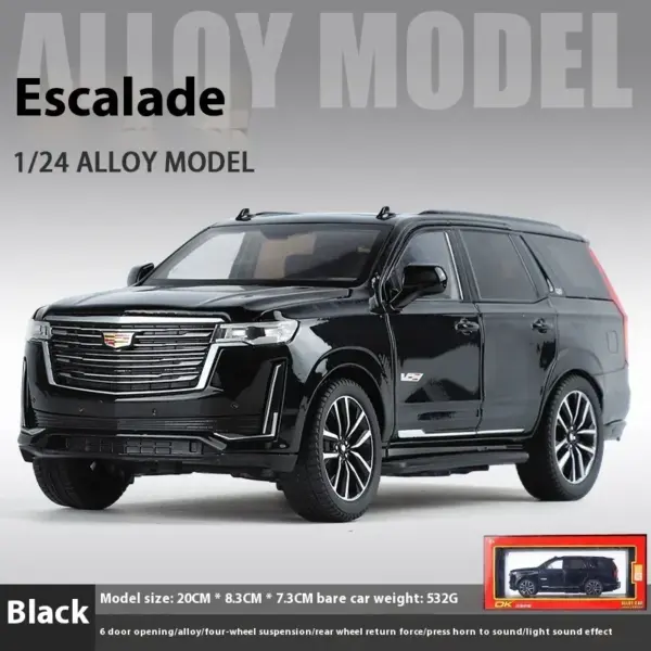 1:24 Cadillac Escalade Diecast SUV Model - Image 8