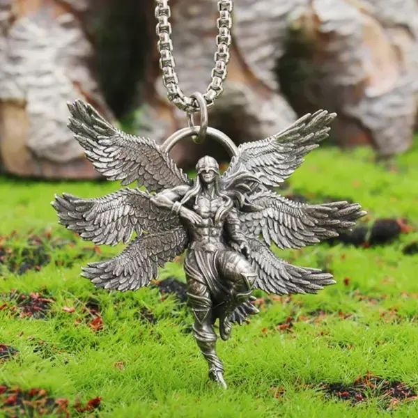 Vintage Gothic Skull Jesus Cross Pendant Necklace - Image 17