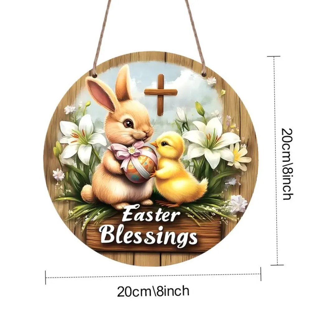 Farmhouse Wooden Easter Bunny Wreath 8 Farmhouse Wooden Easter Bunny Wreath - Image 8