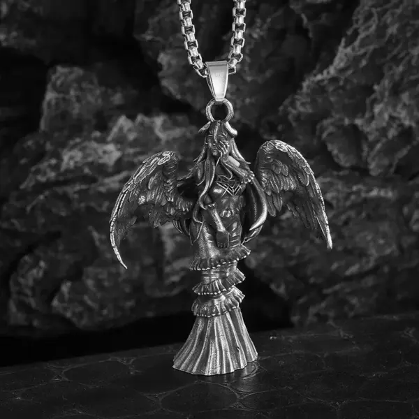 Vintage Gothic Skull Jesus Cross Pendant Necklace - Image 10