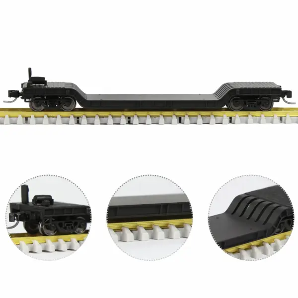 Evemodel N Scale Depressed Center Flat Car Model with 20ft Container - Image 5