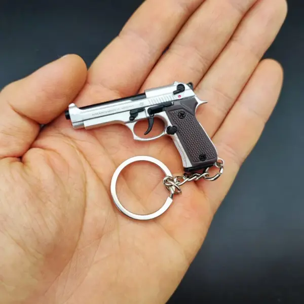 Alloy 1:4 92F Pistol Keychain Fidget Toy - Image 9
