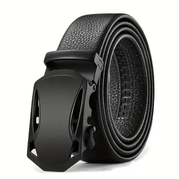 Men's Split Leather Auto Buckle Belt - Image 8