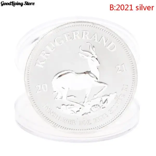 South African Gold Krugerrand Replica Coin 4cm - Image 10