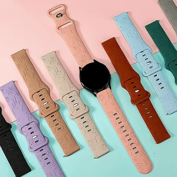 20mm Castle Engraved Silicone Strap for Galaxy Watch - Image 4