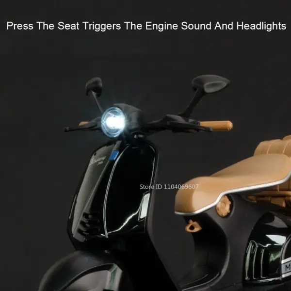 1:12 946 Model Retro Pedal Motorcycle Toy Alloy Diecast - Image 5