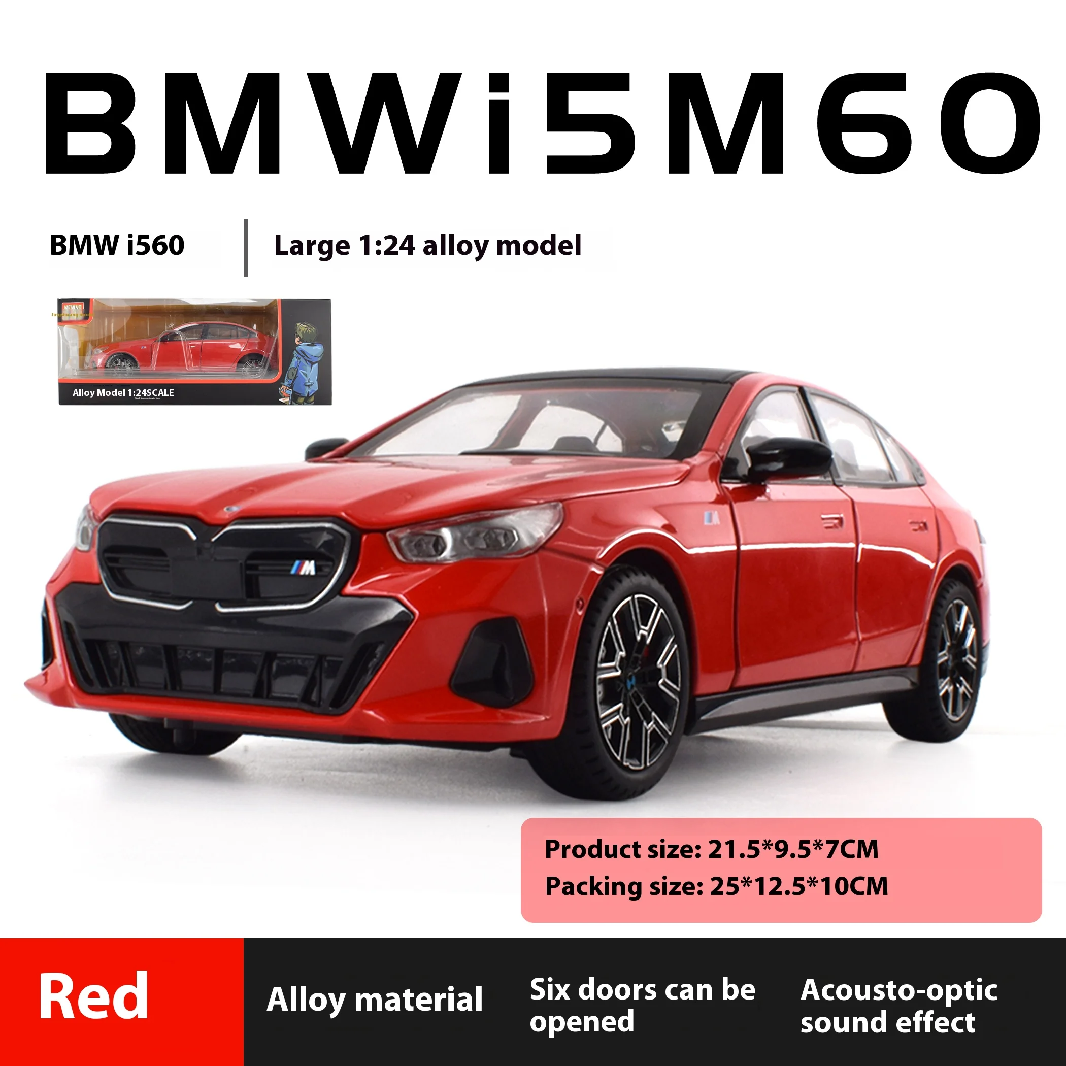 1:24 BMW I5 M60 Xdrive Diecast Model Car 12 1:24 BMW I5 M60 Xdrive Diecast Model Car - Image 12