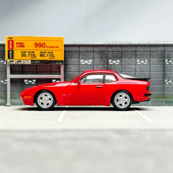 1:64 Diecast Porsche 944 Red Supercar Model - Image 6