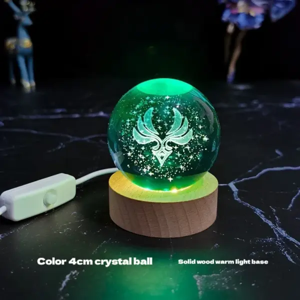 Genshin Impact 4cm Crystal Ball Night Light - Image 11