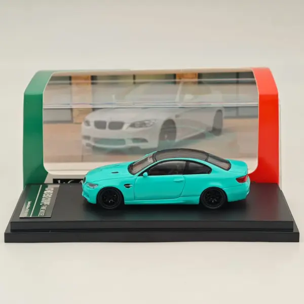 1/64 Scale M3 E92 Diecast Car Model Blue & Green - Image 8