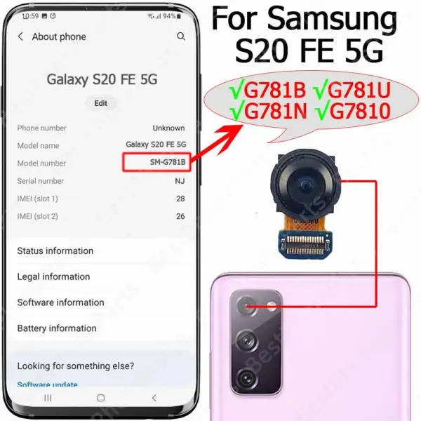 Samsung Galaxy S20 FE Rear Camera Module G780F G780G G781B - Image 10