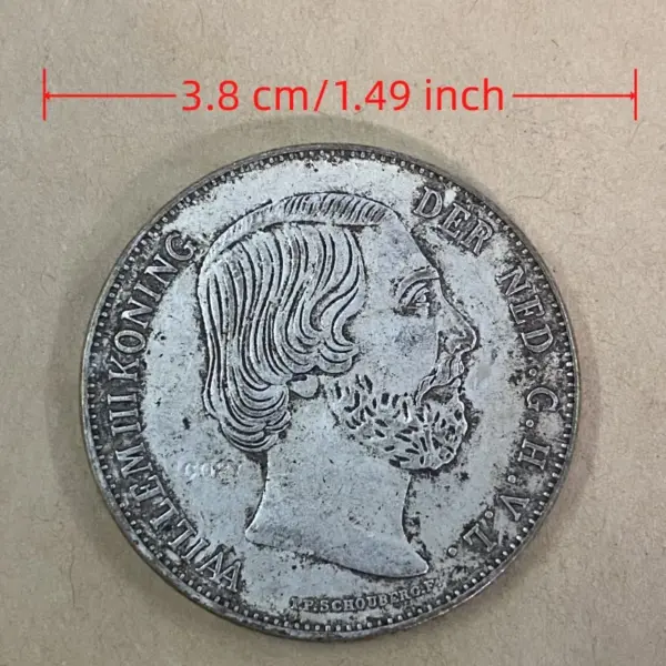 Vintage 1818 Netherlands 2.5 Guldens Silver Coin - Image 4