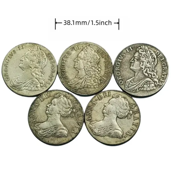 Replica UK Silver Crown Coins Set with Historical Varieties - Image 2