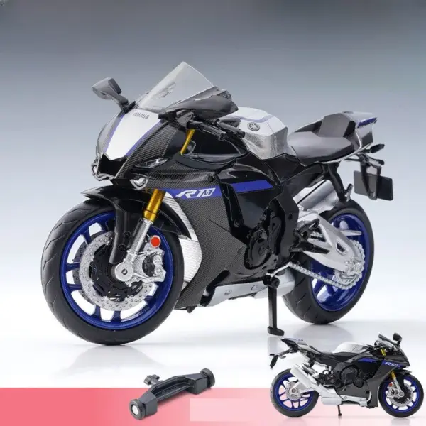 1/12 Yamaha YZF-R1M 2022 Diecast Motorcycle Model - Image 9