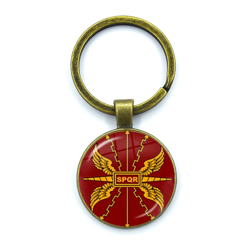 Retro SPQR Roman Legion Glass Pendant Keychain 10 Retro SPQR Roman Legion Glass Pendant Keychain - Image 10
