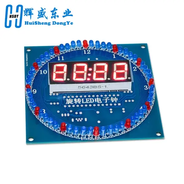 Rotating LED Alarm Clock Kit with Water Lamp - Image 3