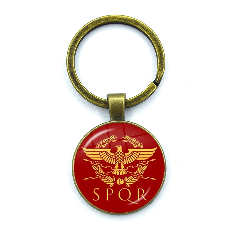 Retro SPQR Roman Legion Glass Pendant Keychain 15 Retro SPQR Roman Legion Glass Pendant Keychain - Image 15