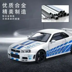 1:32 Nissan GTR-R34 Diecast Model Car 13 Se124ca51275a44d287e4c4082bf8b950t