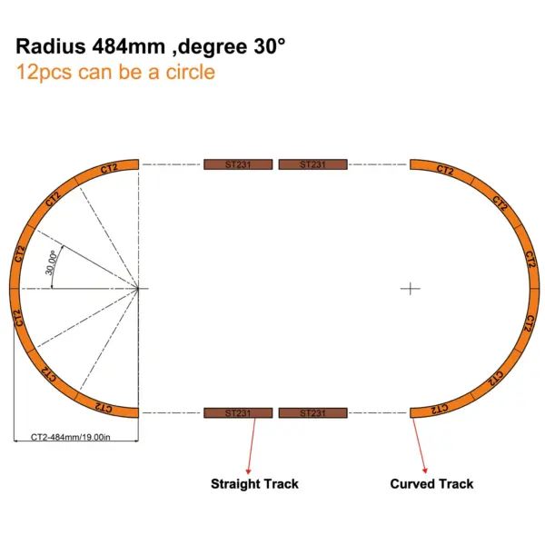 Evemodel HO Scale 6pcs Railway Tracks Set - Image 4