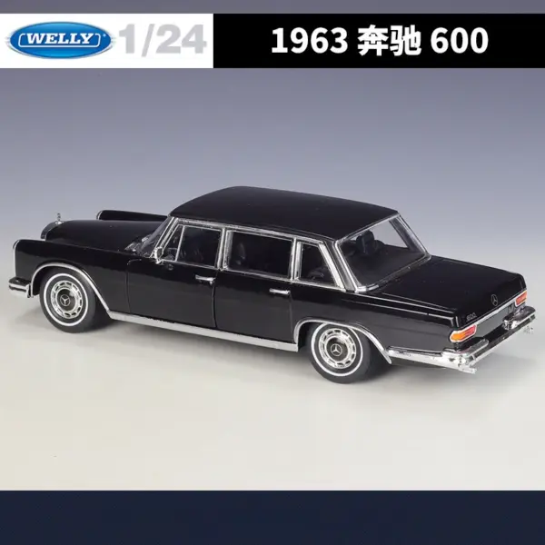 WELLY 1:24 Mercedes-Benz 600 Alloy Car Model - Image 4