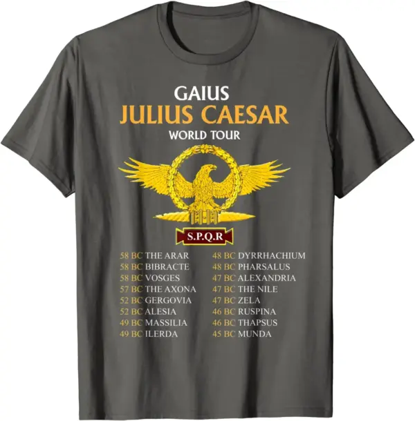 SPQR Julius Caesar Rome Men T-Shirt Short Sleeve - Image 2