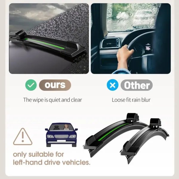Peugeot 205 1983-1998 Windshield Wiper Blades 2pcs - Image 2