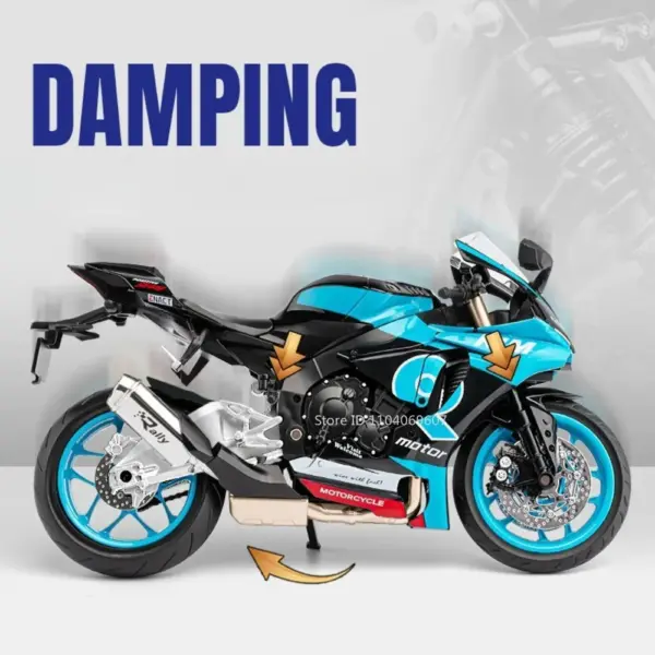 1:9 R1M HONDA CBR1000RR Diecast Motorcycle Model for Kids - Image 2
