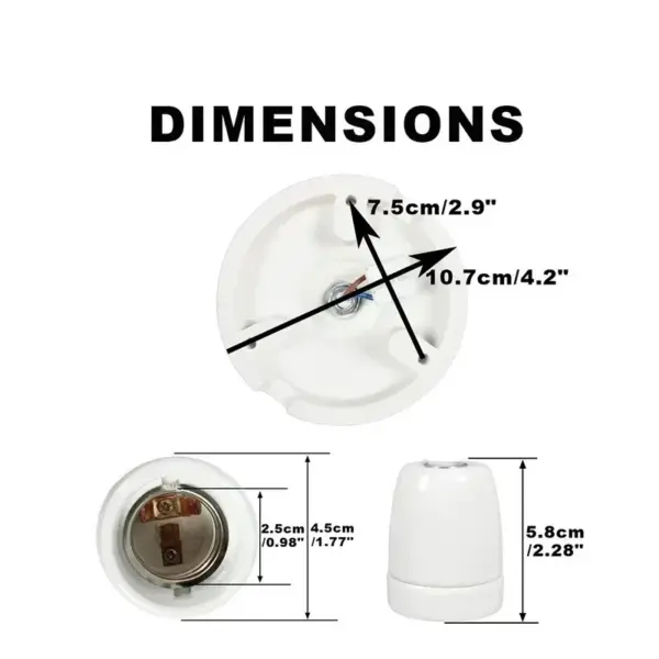 Ceramic Lamp Cap for Ceiling Decor - Image 4