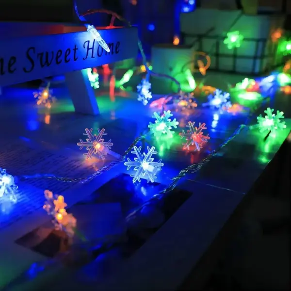 Snowflake LED Fairy String Lights 10/20/80 L - Image 4
