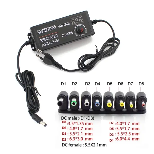 Adjustable 12V Power Supply with LED Display for Electronics - Image 9