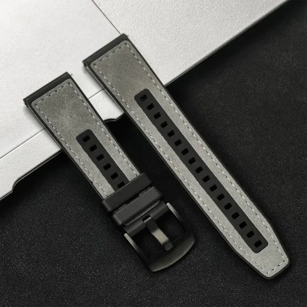 22mm Leather Breathable Sport Strap for Huawei Watch GT4 - Image 13