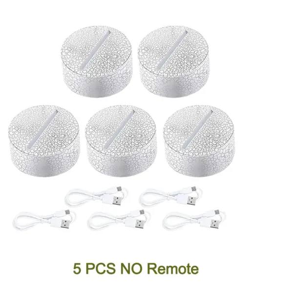 Set of 3D LED Acrylic Lamp Bases with Remote - Image 18
