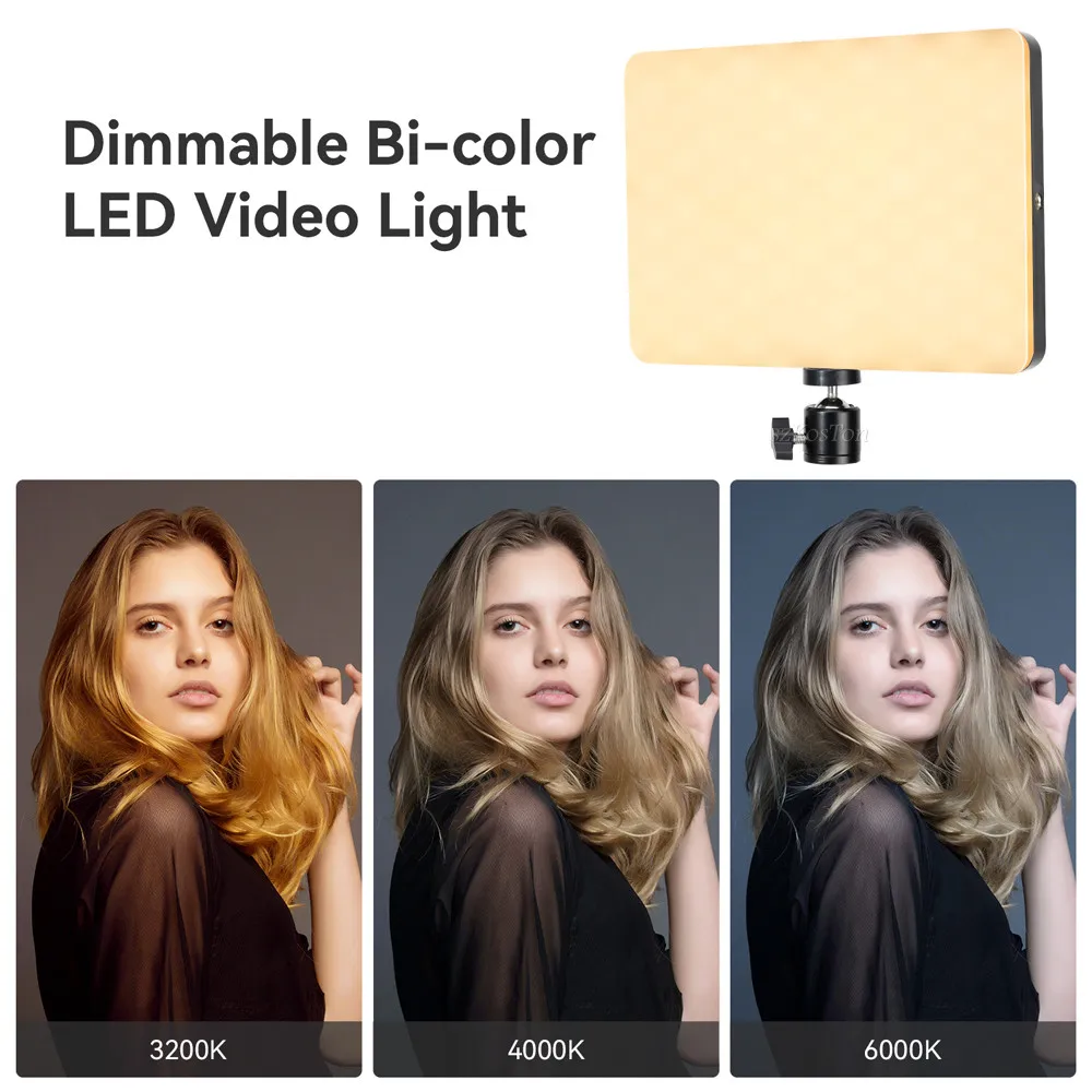 8/12 Inch LED Video Light Panel Kit with Tripod 2 8/12 Inch LED Video Light Panel Kit with Tripod - Image 2