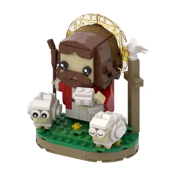 Christian Shepherd Jesus Cross Building Blocks Set - Image 5