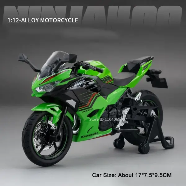 1:12 Scale Nijia Z1000 400 Motorcycle Toy Model Alloy Diecast - Image 9