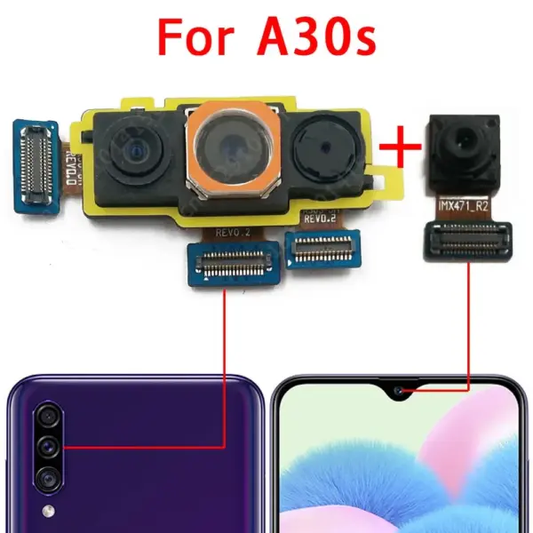 Samsung Galaxy A30s A30 A31 Front & Rear Camera Module - Image 9