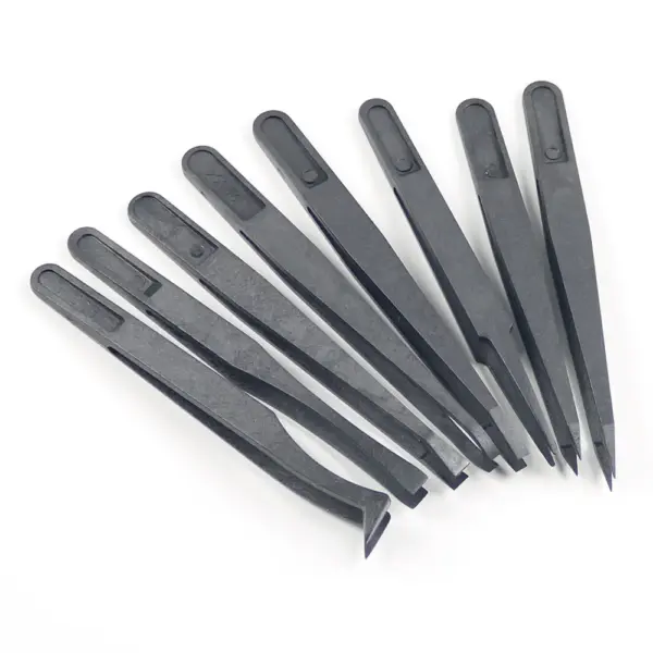 Black Watchmaker Carbon Fiber Tweezers for Repair - Image 5
