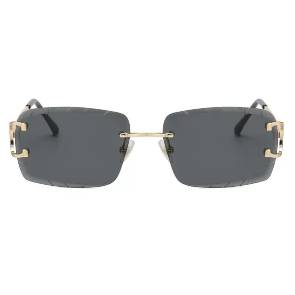 Square Rimless Metal Sunglasses Model 6018 - Image 6