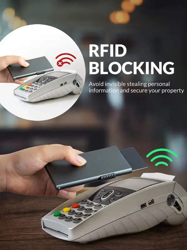 Minimalist Metal RFID Blocking Wallet for Men - Image 3