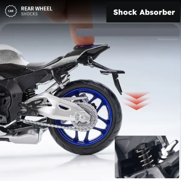 1/12 Yamaha YZF-R1M 2022 Diecast Motorcycle Model - Image 4