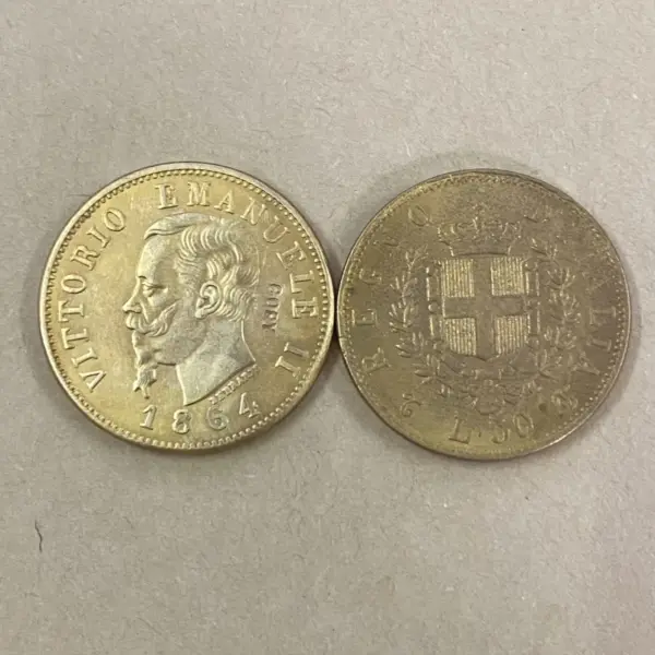 Replica 1864 Italy 50 Lire Coin Set - Image 3