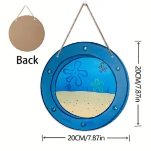 Circular Wooden Wall Plaque for Rooms and Decor 15 Se4fba6da8e9b4dee8c114192b565daddH