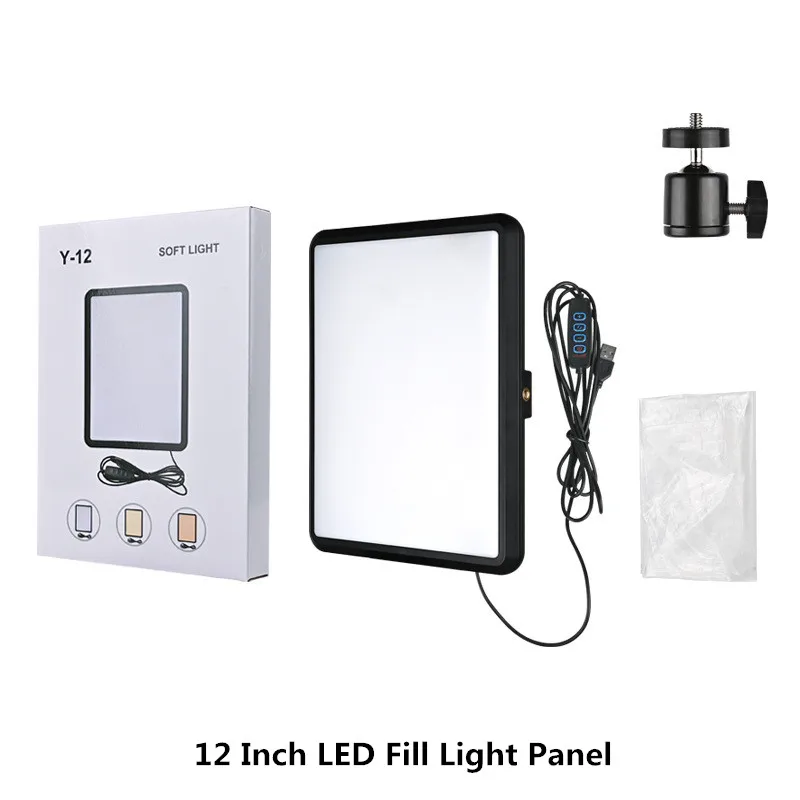8/12 Inch LED Video Light Panel Kit with Tripod 15 8/12 Inch LED Video Light Panel Kit with Tripod - Image 15