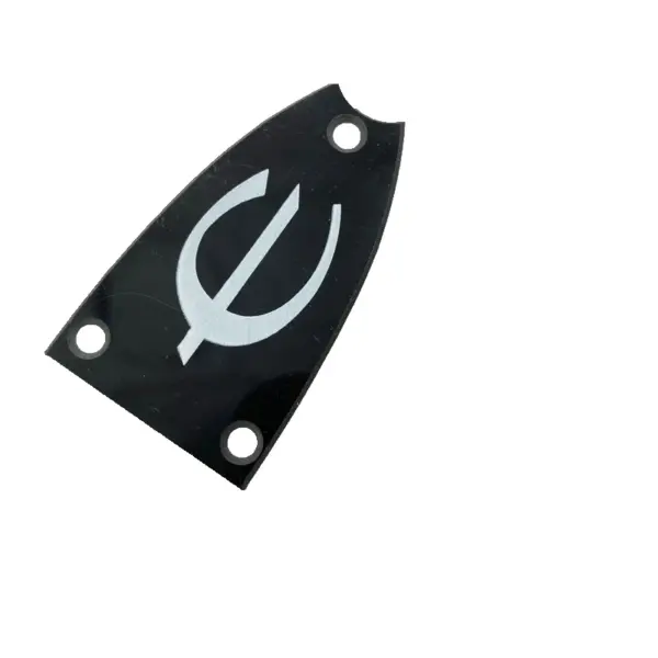 Korean Made Epiphone LP Trussrod Cover Black White - Image 4